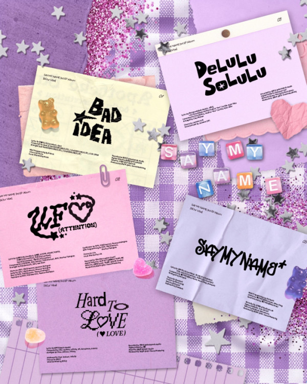 ▲세이마이네임 EP '&Our Vibe' 트랙리스트(사진제공=인코드엔터테인먼트)