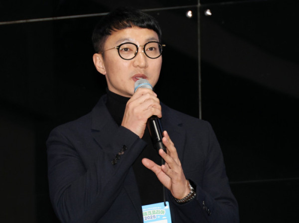 ▲19일 서울 양재 aT센터 제1전시장에서 열린 에그테크코리아 2025(EggTech Korea 2025)에서 정 사무엘 충남대 교수가 에그테크 심포지움 발표를 하고있다. 고이란 기자 photorean@(이투데이DB)