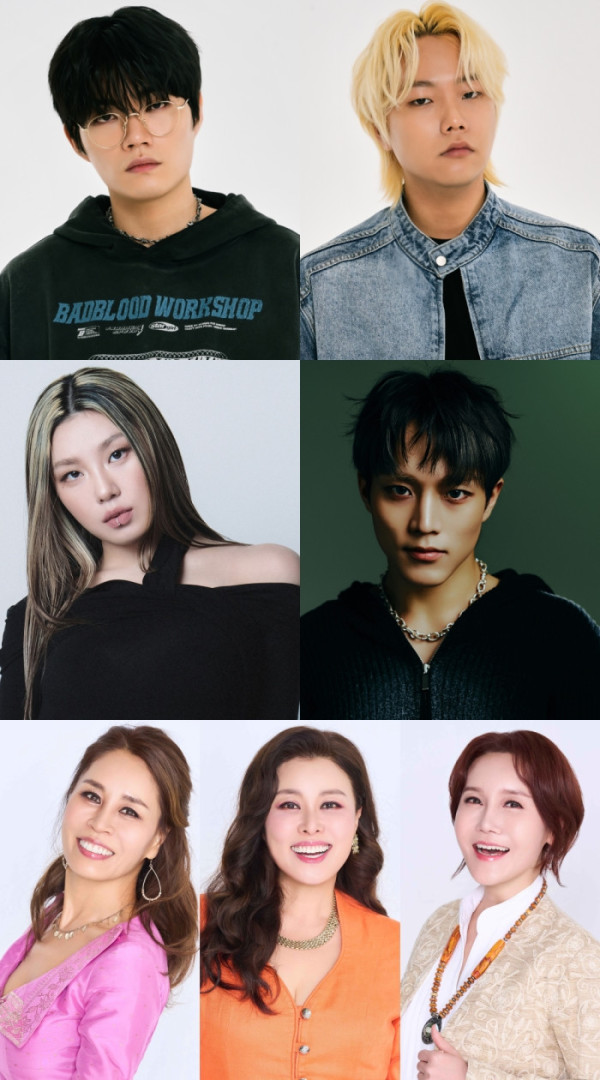 ▲윙, 히스, 리정, 베이비주, 최정원, 홍지민, 김경선(사진제공=각 소속사 )