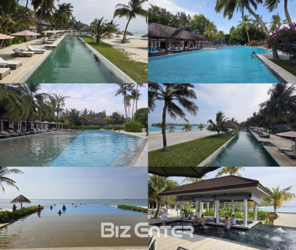 ▲몰디브 올후벨리 리조트 수영장(사진=문연배 기자)