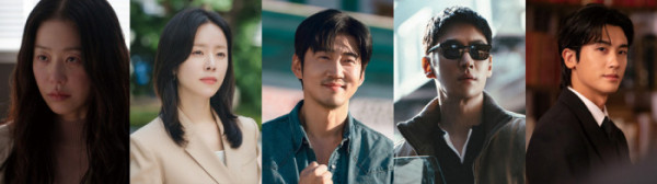 ▲'SBS 연기대상' 대상 후보 고현정, 한지민, 윤계상, 이제훈, 박형식(사진제공=SBS)