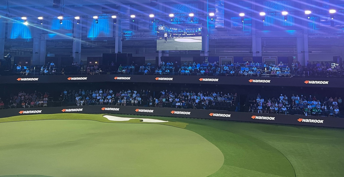 ▲한국타이어 후원 TGL 경기장 실내 전경. (사진=한국타이어)