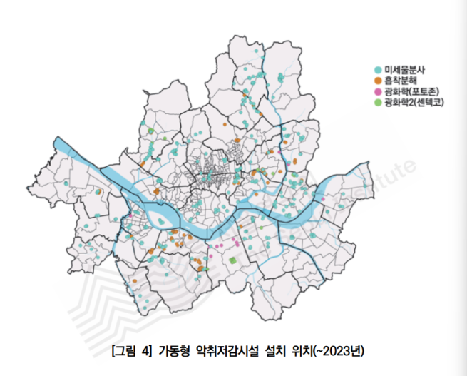 ▲ 가동형 악취 저감시설 위치도. (자료 제공 = 서울연구원)