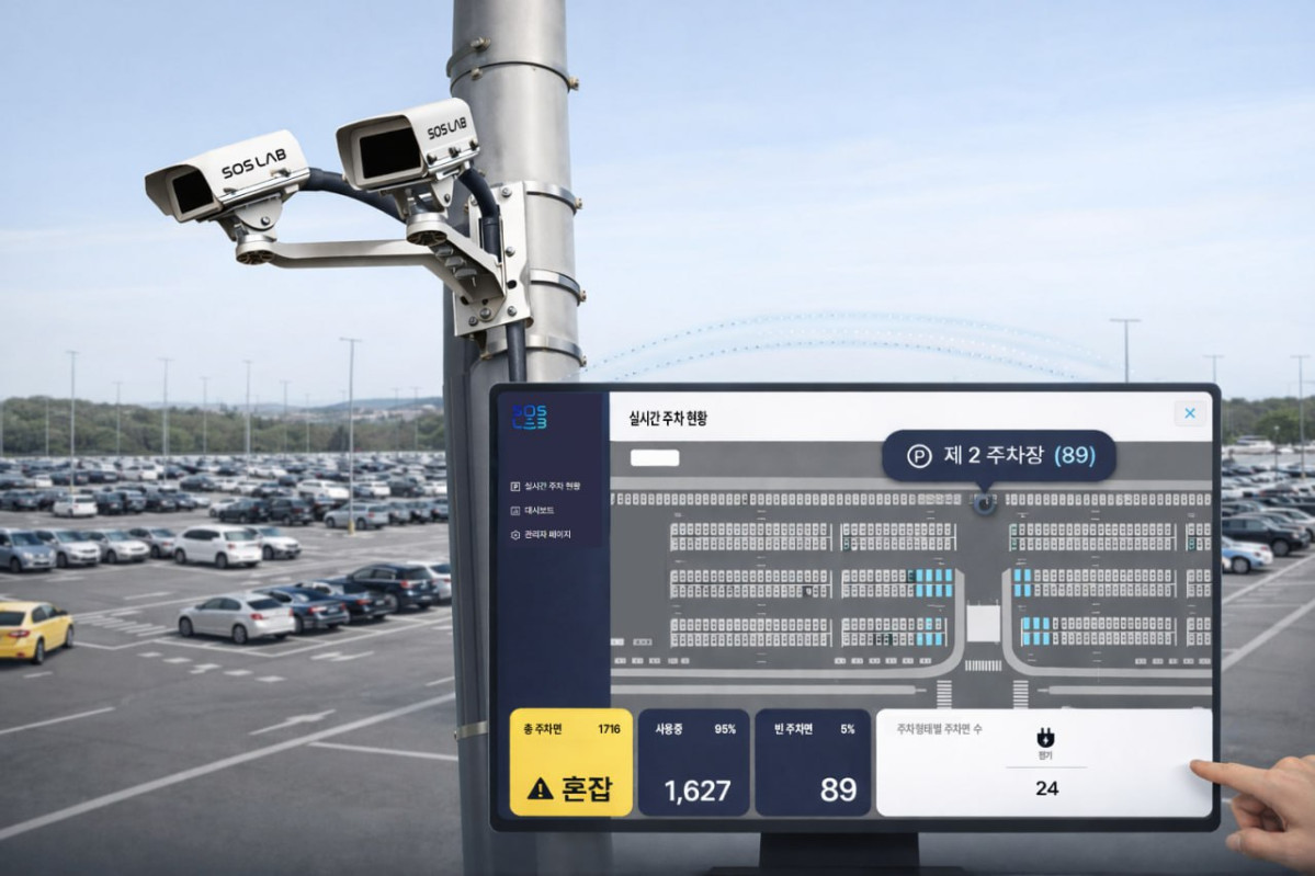 ▲에스오에스랩 라이다 기반 주차관리시스템.(에스오에스랩 제공)