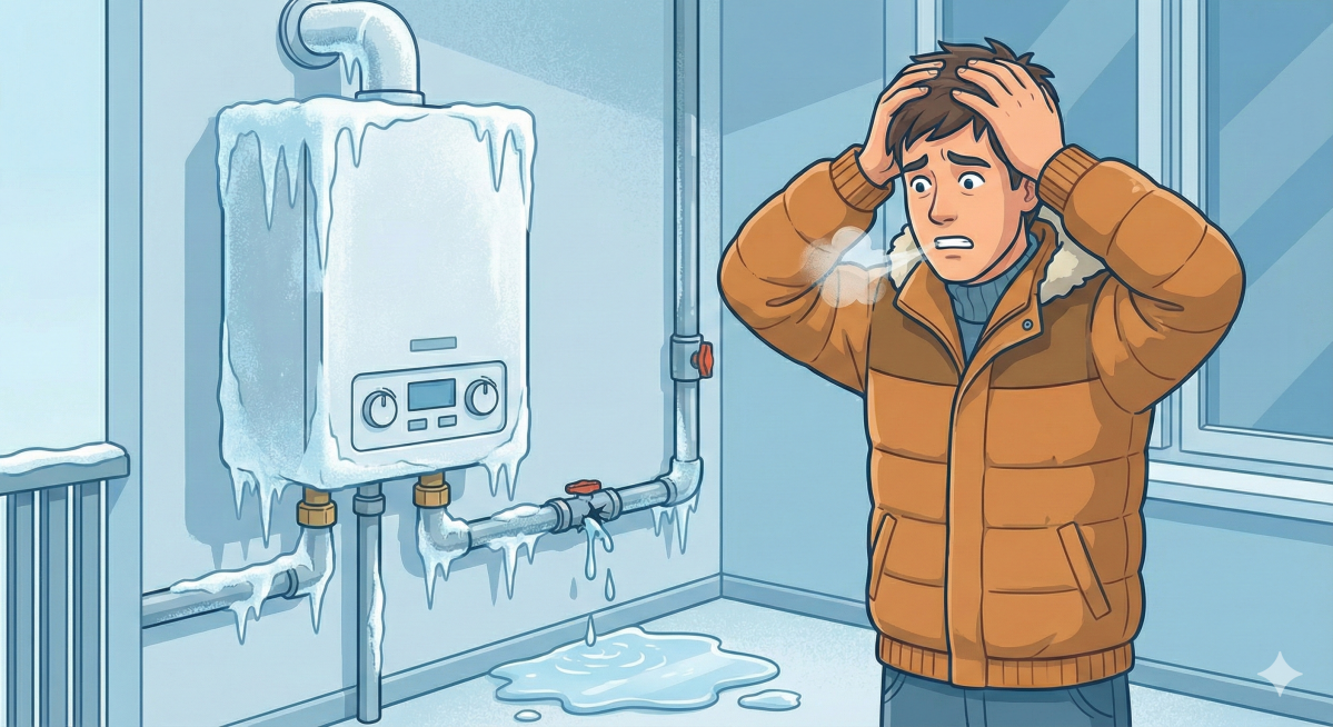 ▲'최강 한파' 수도·보일러 동파됐다면? 보일러 동파 증상·동파 누수 등 한파에 관심↑ (출처=제미나이 나노바나나)