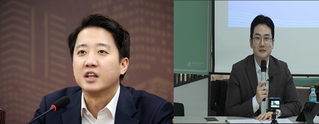 ▲좌로부터 이준석 개혁신당 대표, 부산시장 후보 출마예정자 정이한 개혁신당 대변인  (사진제공=개혁신당)