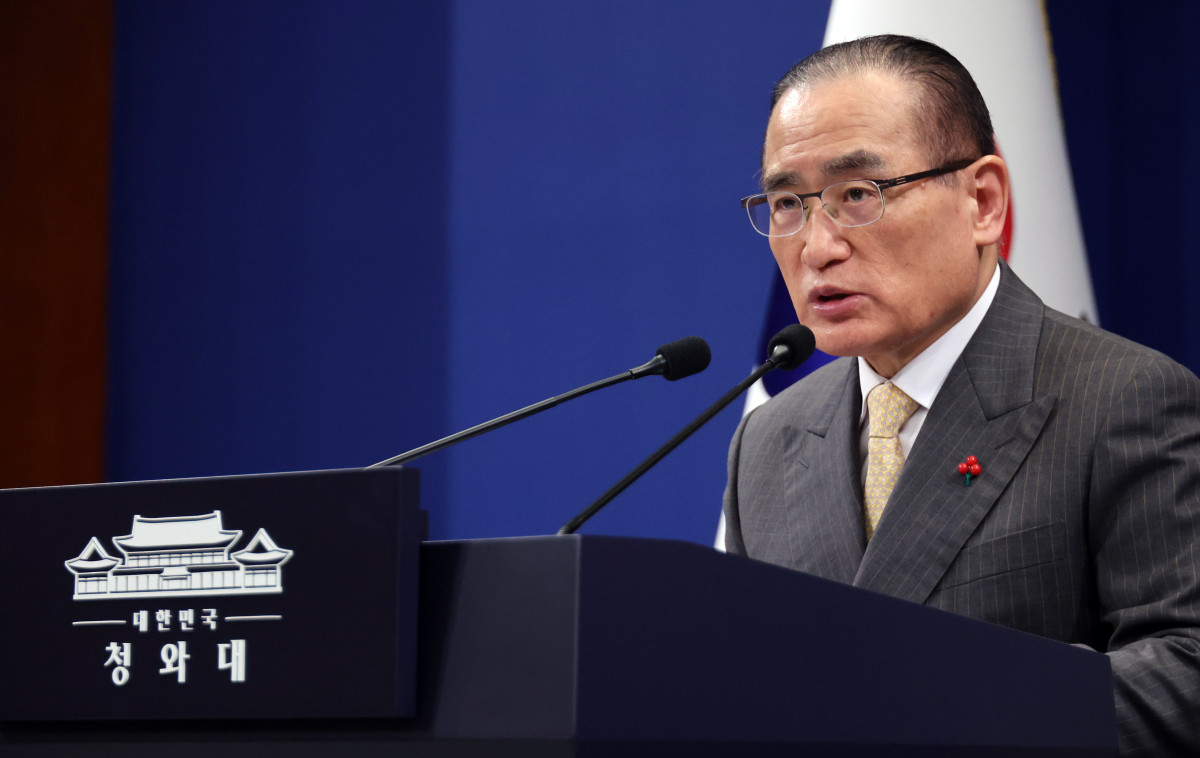 ▲위성락 국가안보실장이 2일 청와대 기자회견장에서 이재명 대통령의 중국 국빈방문에 대해 브리핑하고 있다. 2026.1.2 (연합뉴스)