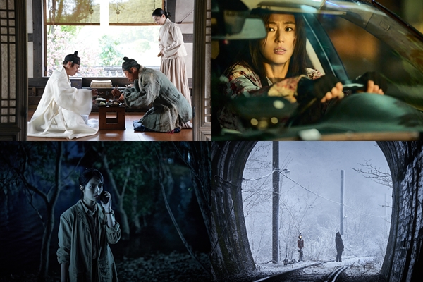 ▲영화 '왕과 사는 남자'(왼쪽 위부터 시계방향), '군체', '폭설', '살목지' 스틸컷(사진제공=쇼박스)