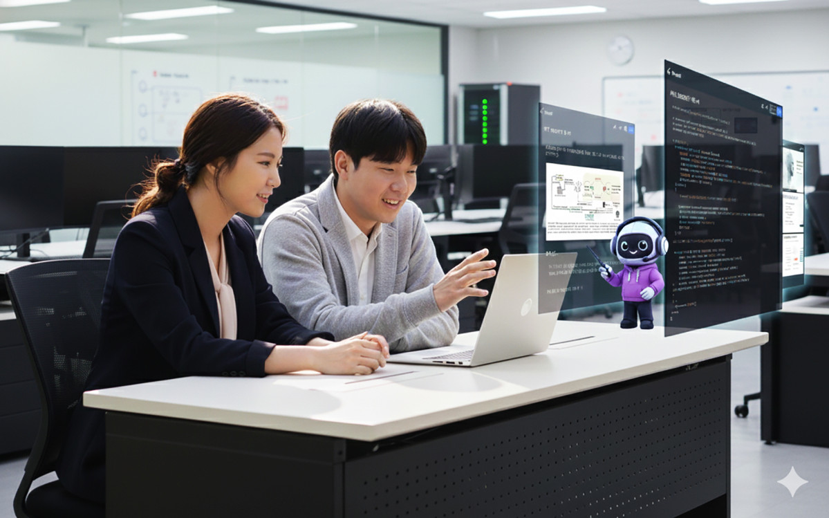 ▲기사의 이해를 돕기 위해 'AI 부트캠프'를 AI로 생성한 이미지. (사진제공=SK AX)