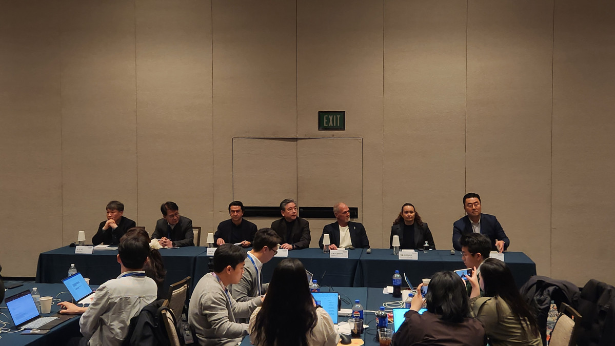 ▲인터뷰를 진행하고 있는 현대차그룹 임원단. 김채빈 기자 @chabi