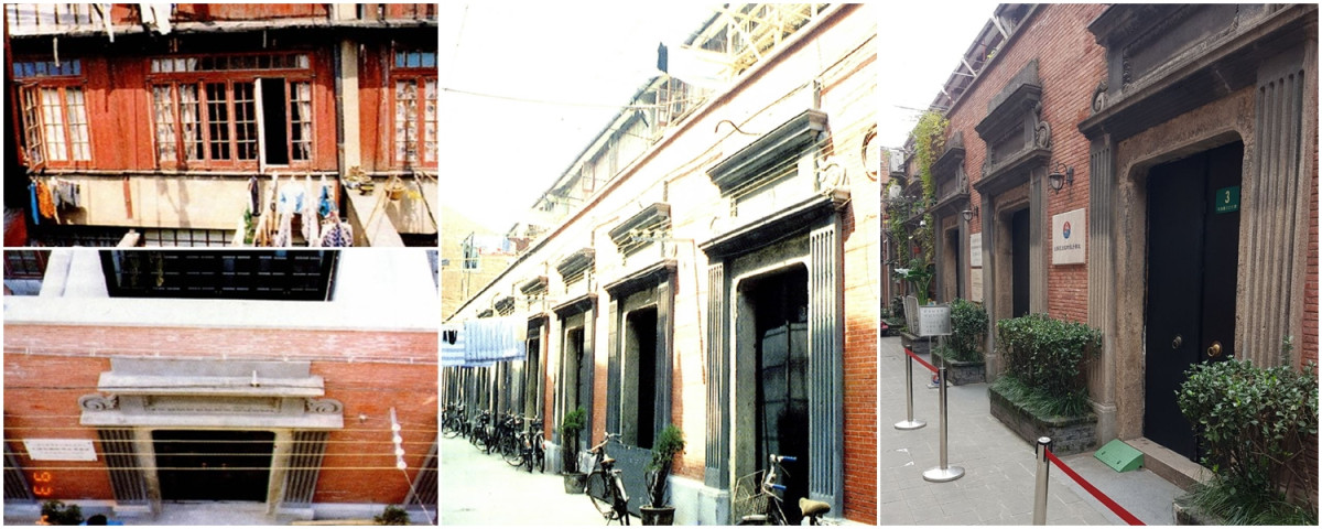 ▲상하이 대한민국 임시정부 청사 외관. 왼쪽부터 복원전, 복원직후(1993년), 최근 모습. (사진=삼성물산)