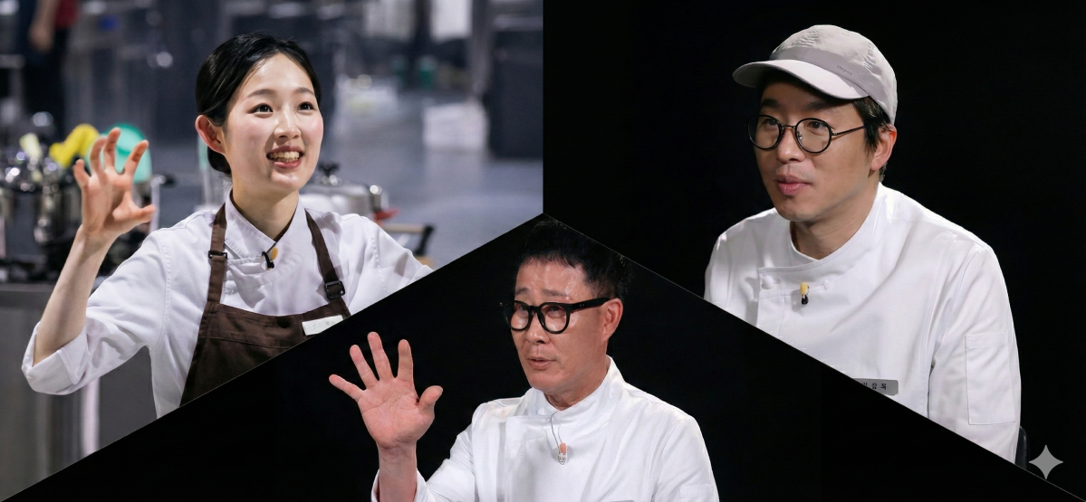 ▲"앙!" "을!" "끝!"…한 글자로 정리된 '흑백요리사2' 유행어, 아기맹수 김시현·임성근·최강록 유행어 인기 (출처=넷플릭스 '흑백요리사2' 캡처)