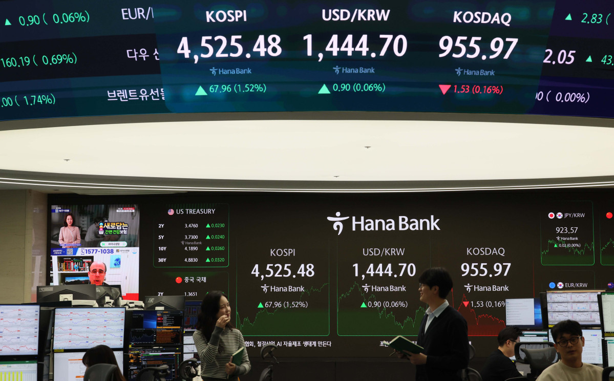 ▲하나은행 딜링룸 전경. 신태현 기자 holjjak@