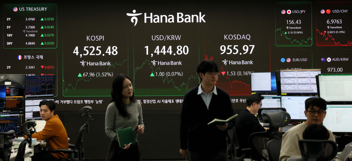 ▲6일 서울 중구 하나은행 딜링룸 모습. 신태현 기자 holjjak@