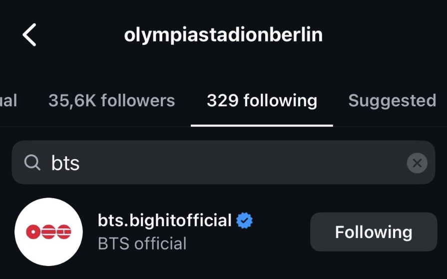 ▲베를린 올림픽 스타디움 팔로우…BTS 월드투어 '급'이 다르다? (출처=베를린 올림픽 스타디움 SNS 캡처)