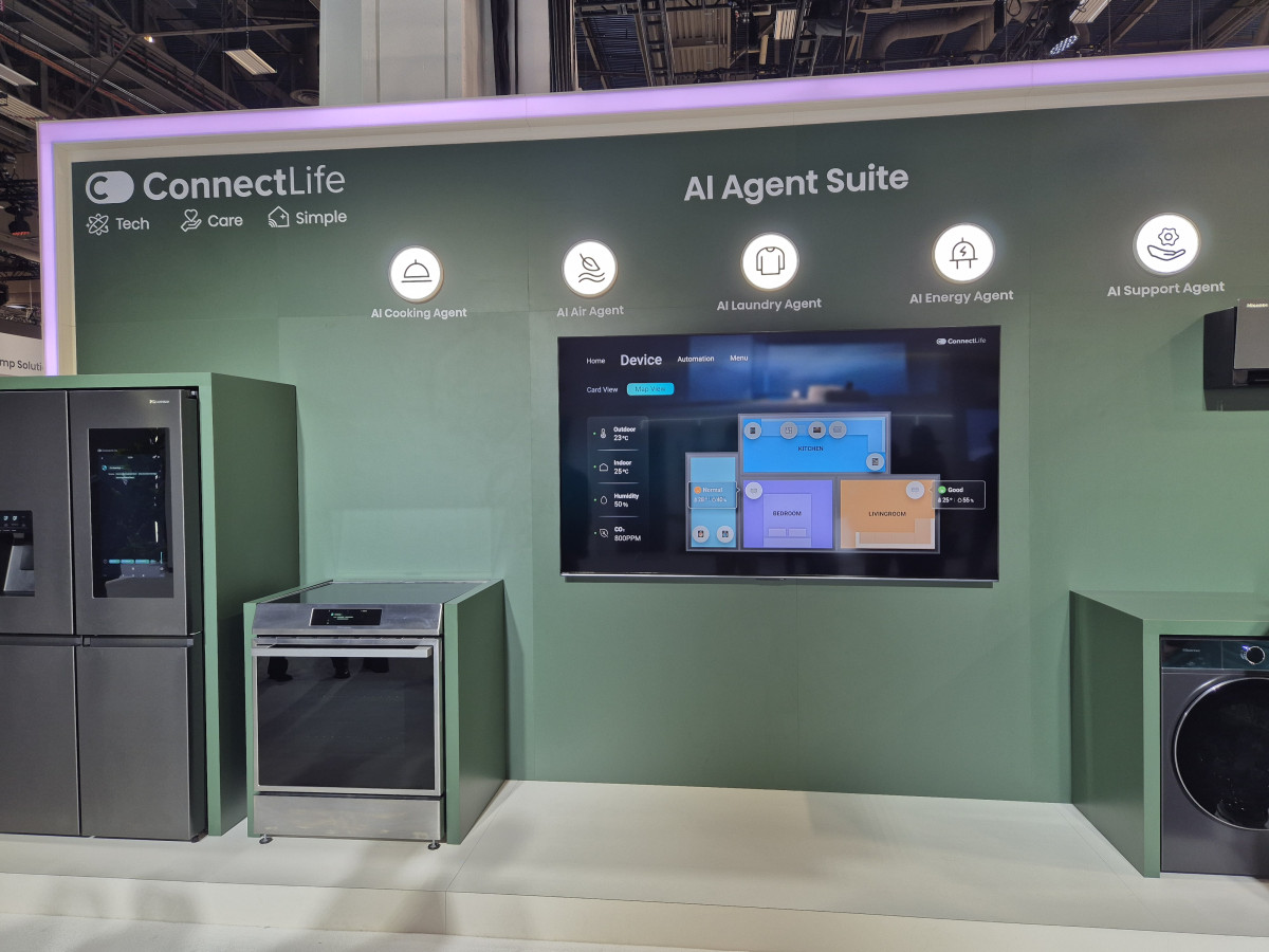 ▲AI로 연결된 하이센스 가전제품 (박민웅 기자 pmw7001@)