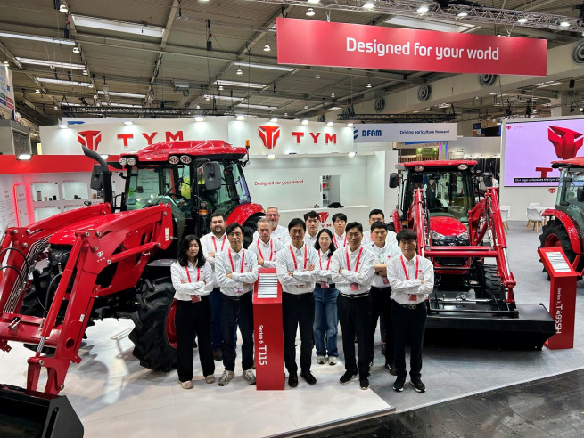 ▲TYM의 아그리테크니카 부스. (사진제공=TYM)