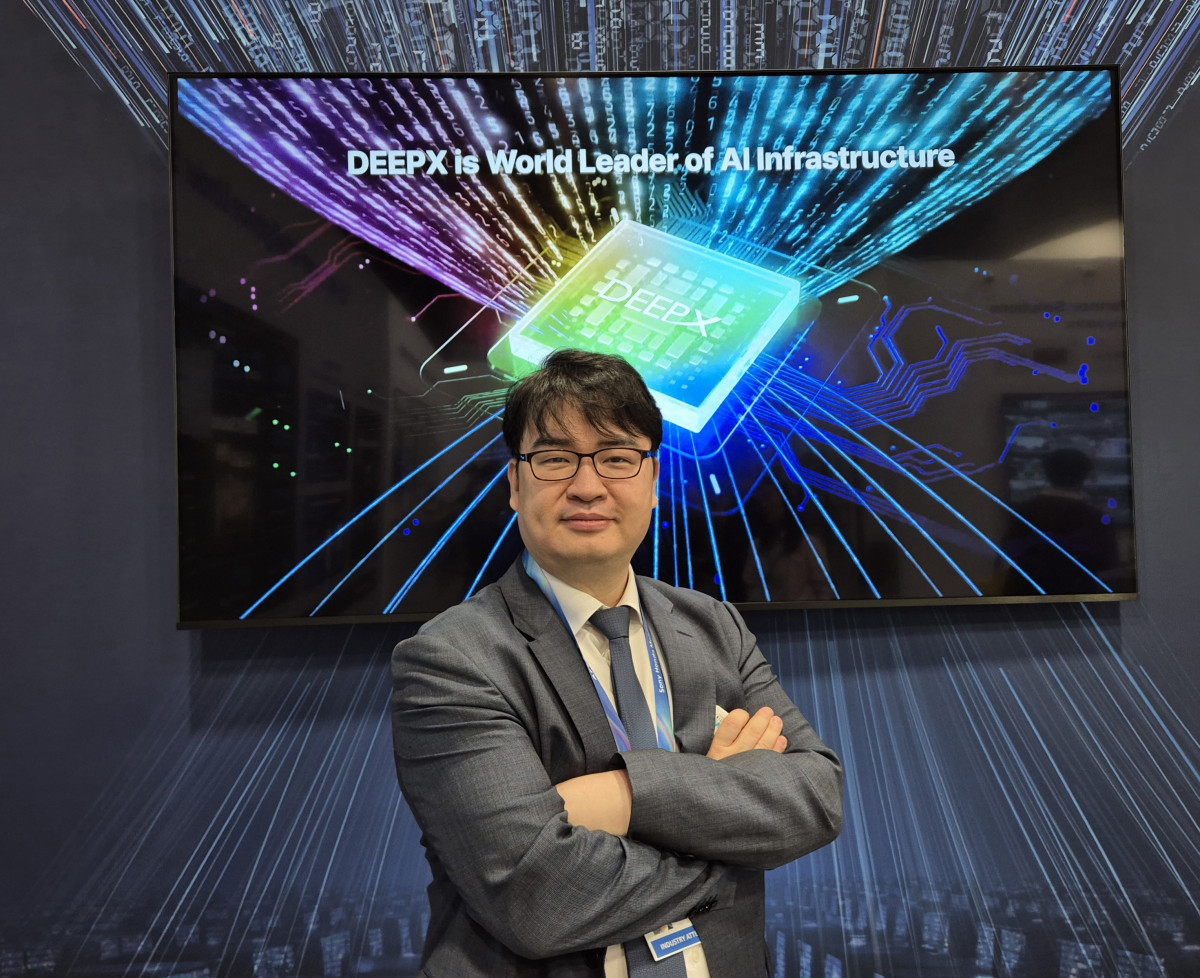 ▲김녹원 딥엑스 대표가 7일(현지시간) 미국 라스베이거스 컨벤션센터 노스홀에서 본지와 인터뷰를 하고 있다. (박민웅 기자 pmw7001@)