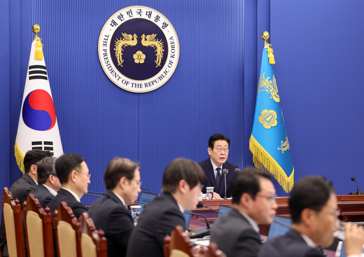 ▲이재명 대통령이 8일 청와대에서 수석보좌관회의를 주재하고 있다. 사진=연합뉴스