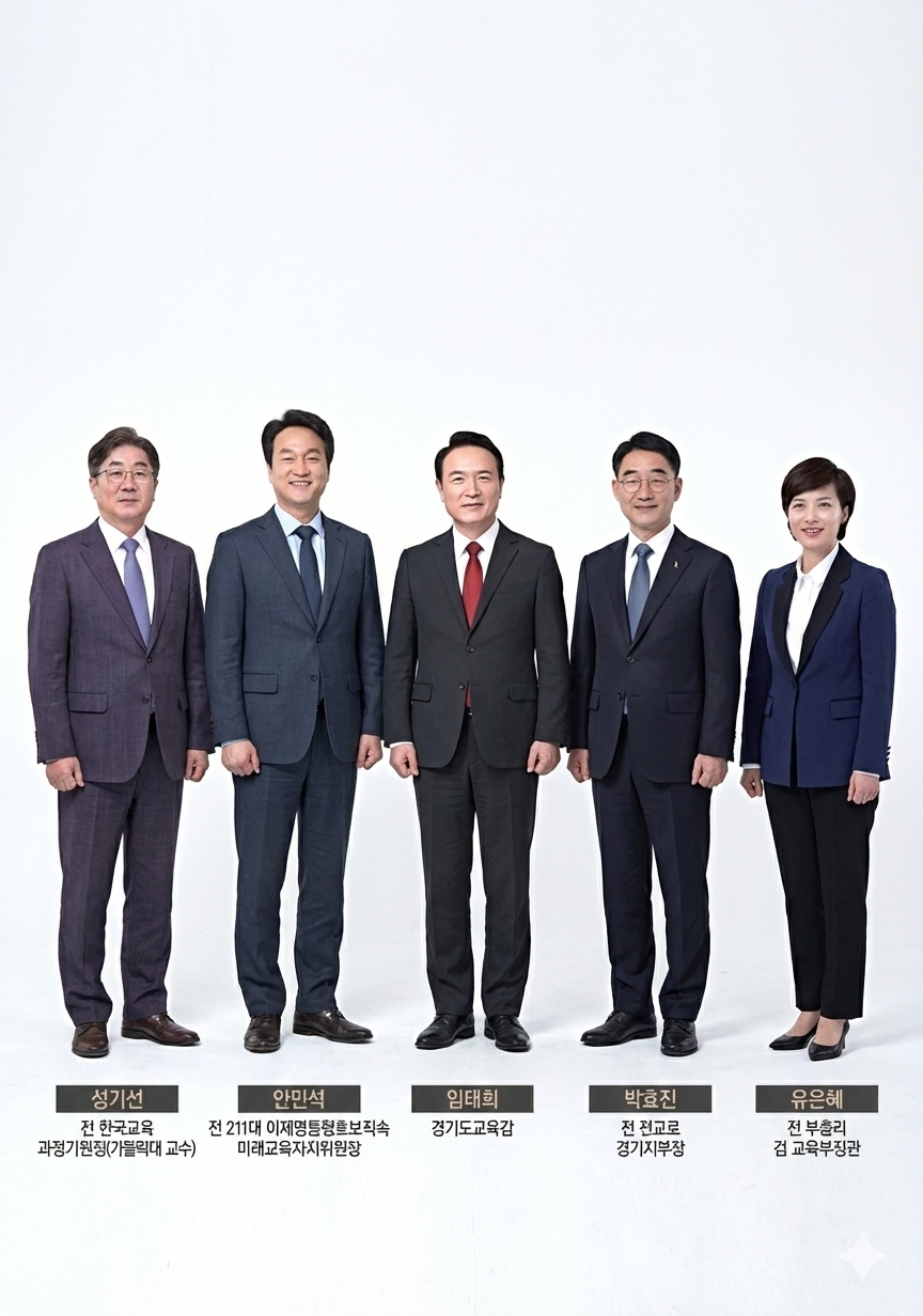 ▲경기도교육감 후보자들 (김재학 기자·제미나이)