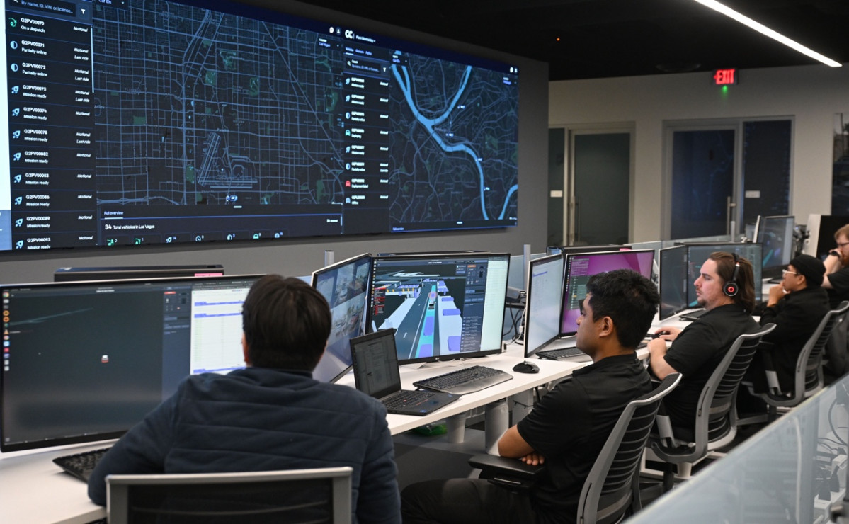 ▲미국 라스베이거스에 있는 모셔널 테크니컬 센터 내 관제실. (사진=현대차)