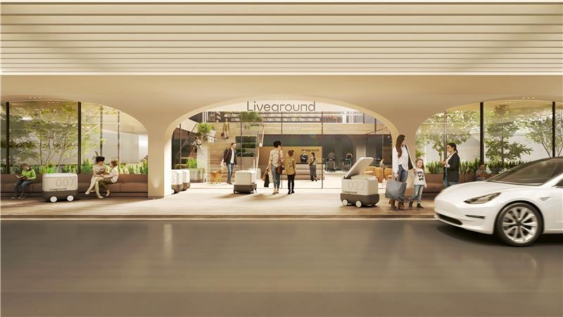 ▲미래형 커뮤니티 허브 ‘Welcome Concourse’ 투시도. (사진제공=롯데건설)