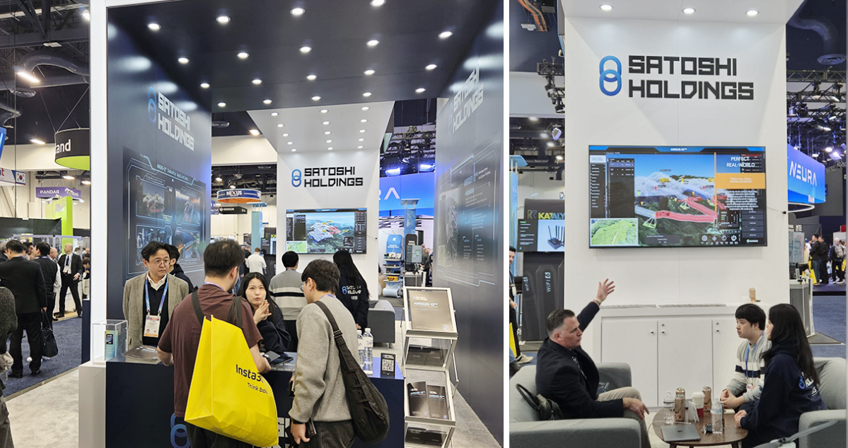▲CES 2026 내 사토시홀딩스 부스 모습. (사진제공=사토시홀딩스)