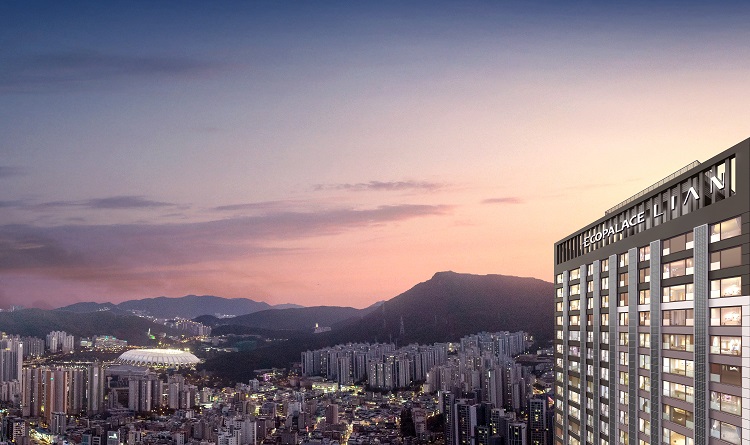 ▲‘동래 에코팰리스 아시아드 리안’ 투시도