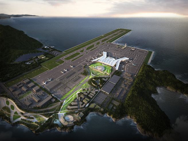 ▲가덕도신공항 조감도. (사진제공=가덕도신공항건설공단)