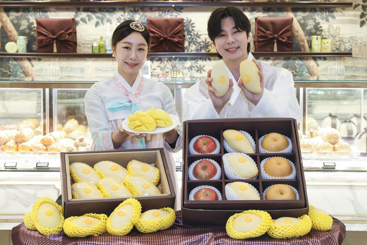 ▲신세계백화점이 설 명절을 맞아 업계 최초로 해외 유명 산지와 직접 협력해 기획한 프리미엄 망고 선물세트를 출시한다고 14일 밝혔다. (사진제공=신세계백화점)