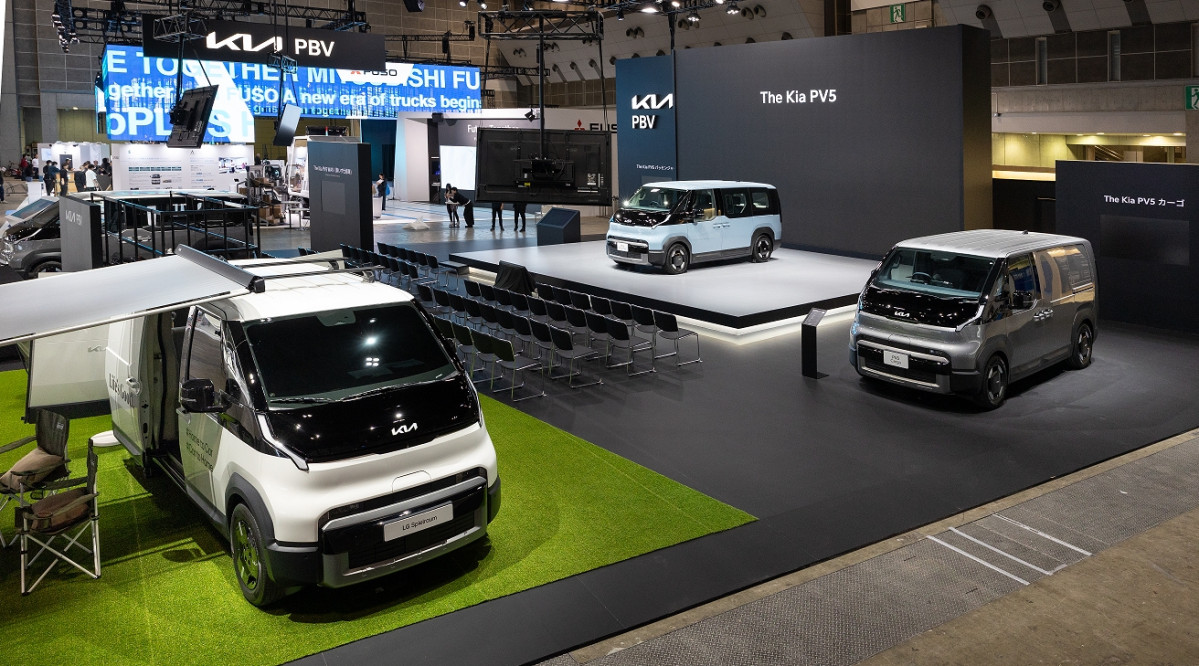 ▲지난해 10월 개막한 2025 재팬 모빌리티쇼 기아 부스 모습. 기아는 올해 일본 EV 밴(Van) 시장 진출을 선언했다.  (사진제공 기아)
