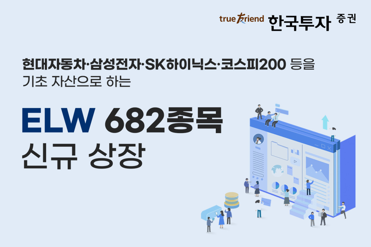 ▲한국투자증권 ELW 682종목 신규 상장.  (사진제공=한국투자증권)