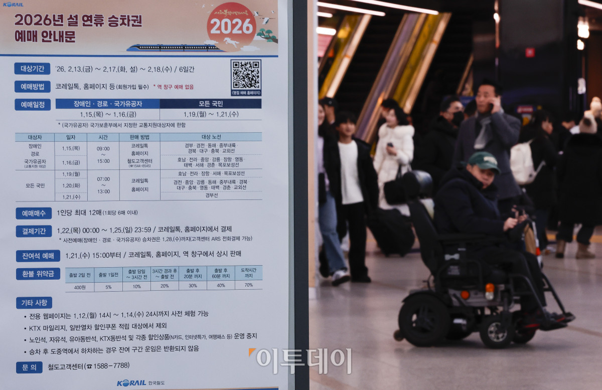 ▲'2026 설 승차권 예매' 오늘(20일) 경전선·중앙선·강릉선·동해선·중부내륙선 예매…방법은? (조현호 기자 hyunho@)