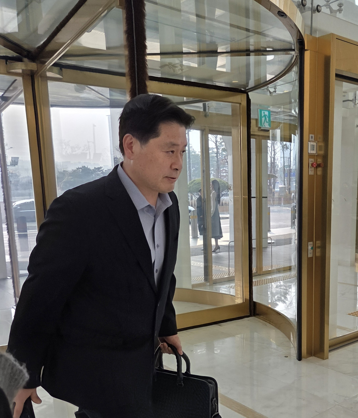 ▲15일 서울 송파구 롯데월드타워에서 열리는 VCM에 참석하는 이원택 롯데GRS 대표 (VCM 공동취재단)