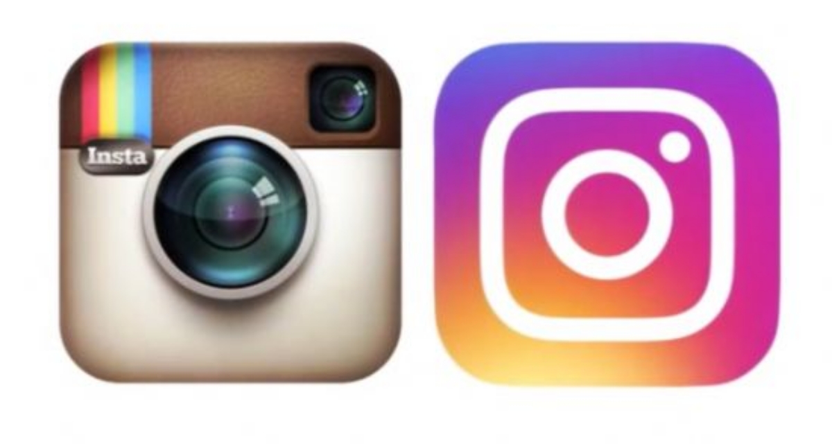 ▲인스타그램이 2016년 변경한 로고(오른쪽)와 기존 로고. (출처=인스타그램)