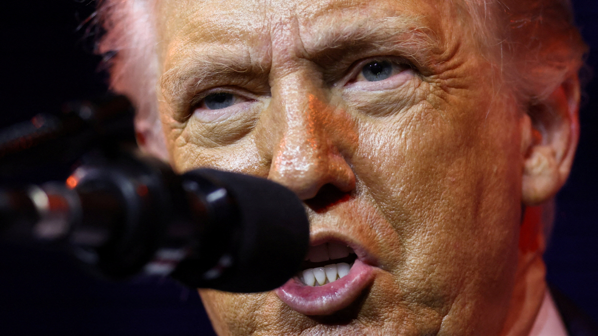 ▲도널드 트럼프 미국 대통령이 6일 워싱턴D.C. 트럼프·케네디 센터에서 공화당원들 대상으로 연설하고 있다.  (워싱턴D.C./로이터연합뉴스)