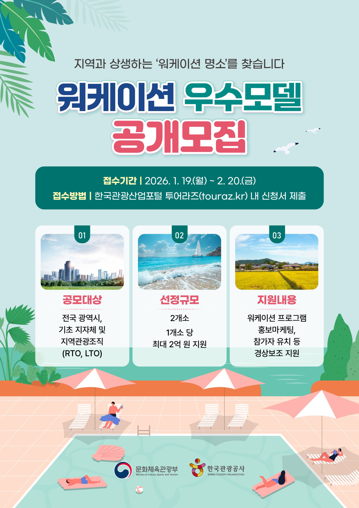 ▲2026 워케이션 우수모델’ 공모 포스터 (사진제공=한국관광공사)