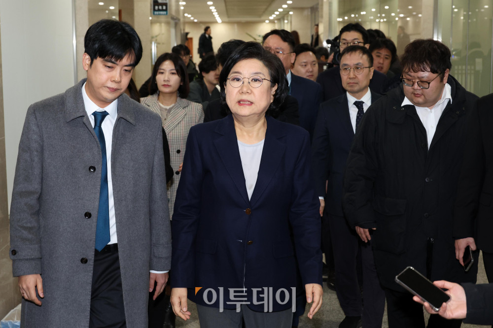 ▲이혜훈 기획예산처 장관 후보자가 19일 서울 여의도 국회에서 인사청문회 관련 입장을 밝히고 있다. 고이란 기자 photoeran@