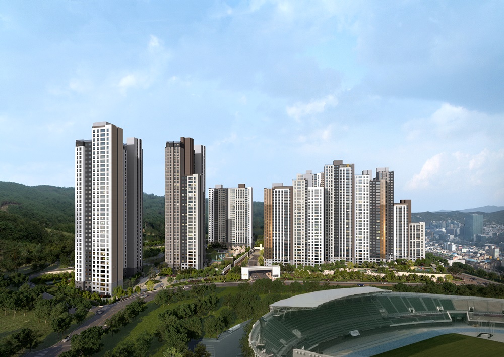 ▲‘두산위브더제니스 구미’ 주경 투시도 (두산건설)