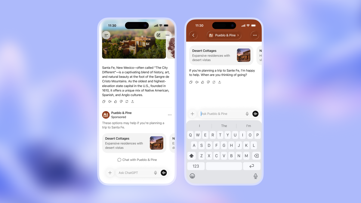 ▲ChatGPT Go 광고예시. (사진제공=오픈AI)