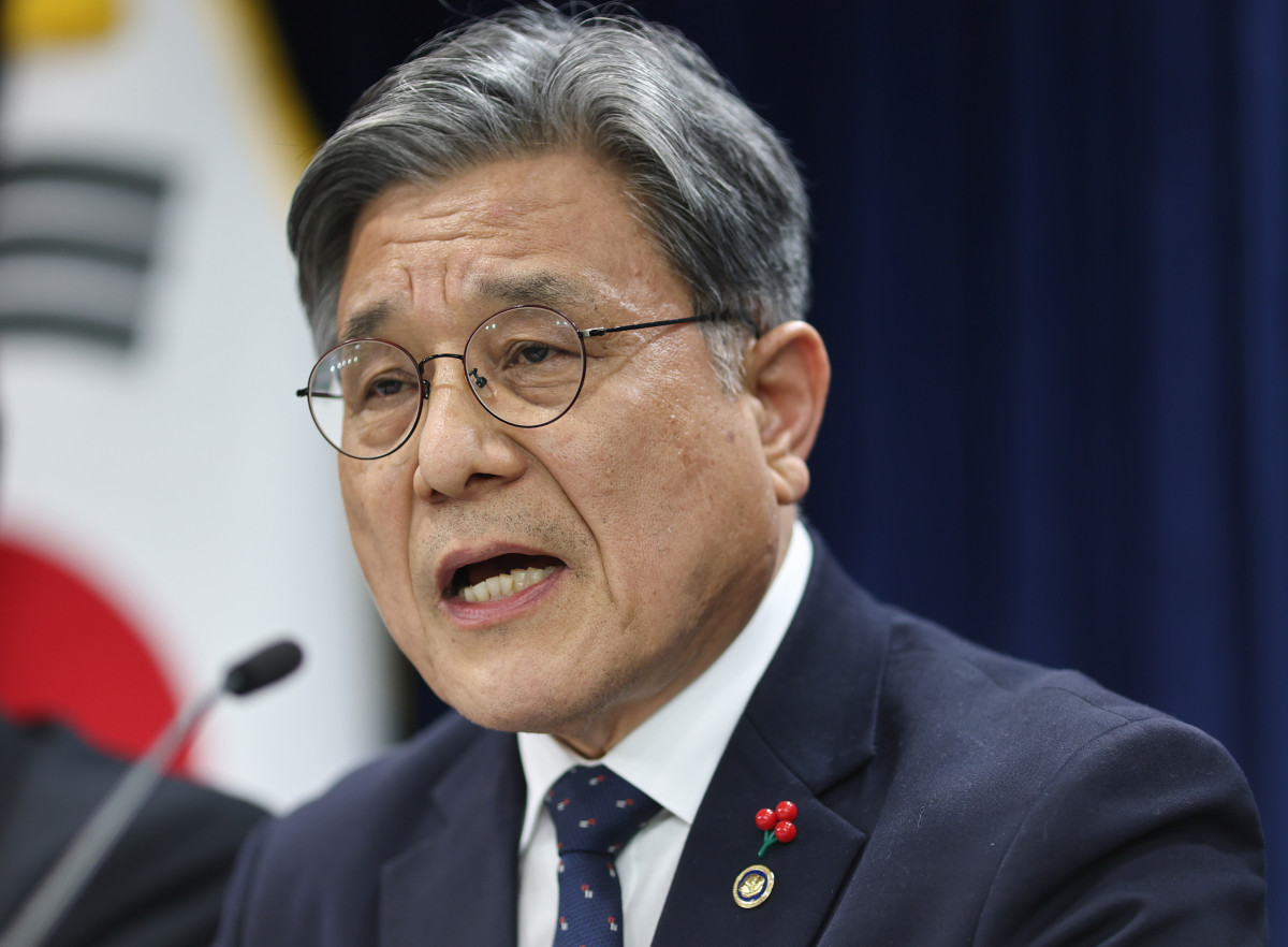 ▲허민 국가유산청장이 19일 서울 종로구 정부서울청사에서 열린 세계유산영향평가 언론 설명회에서 모두 발언하고 있다. (사진제공=연합뉴스)