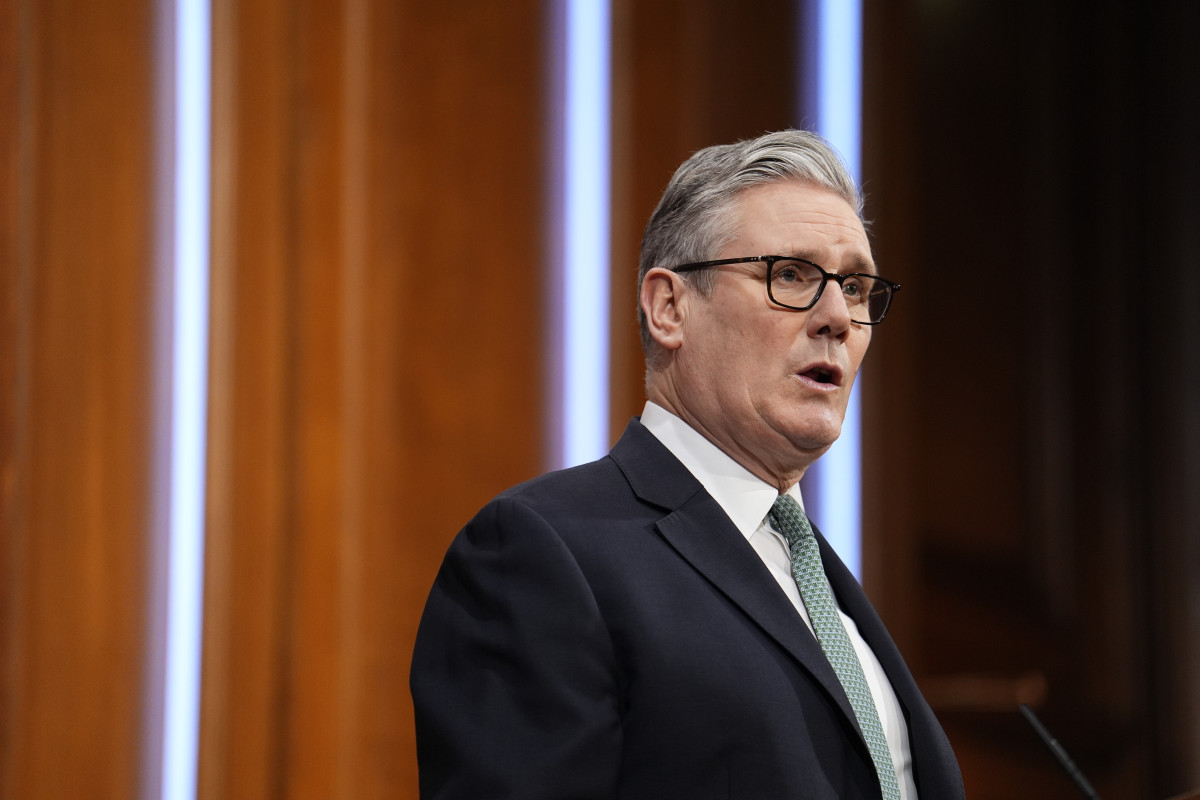 ▲Britain's Prime Minister Keir Starmer delivers a statement in the media briefing room of 9 Downing Street in central London, Monday, Jan. 19, 2026.  (런던=AP/뉴시스)