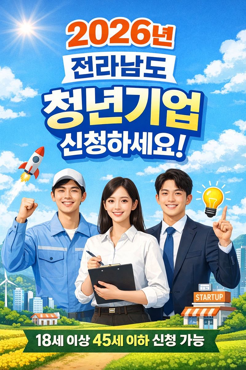 ▲전남도가 지방 소멸 위기 극복과 청년이 기업하기 좋은 환경 조성을 위해 청년기업 인증 제도 참여 기업을 모집한다. (사진제공=전남도)