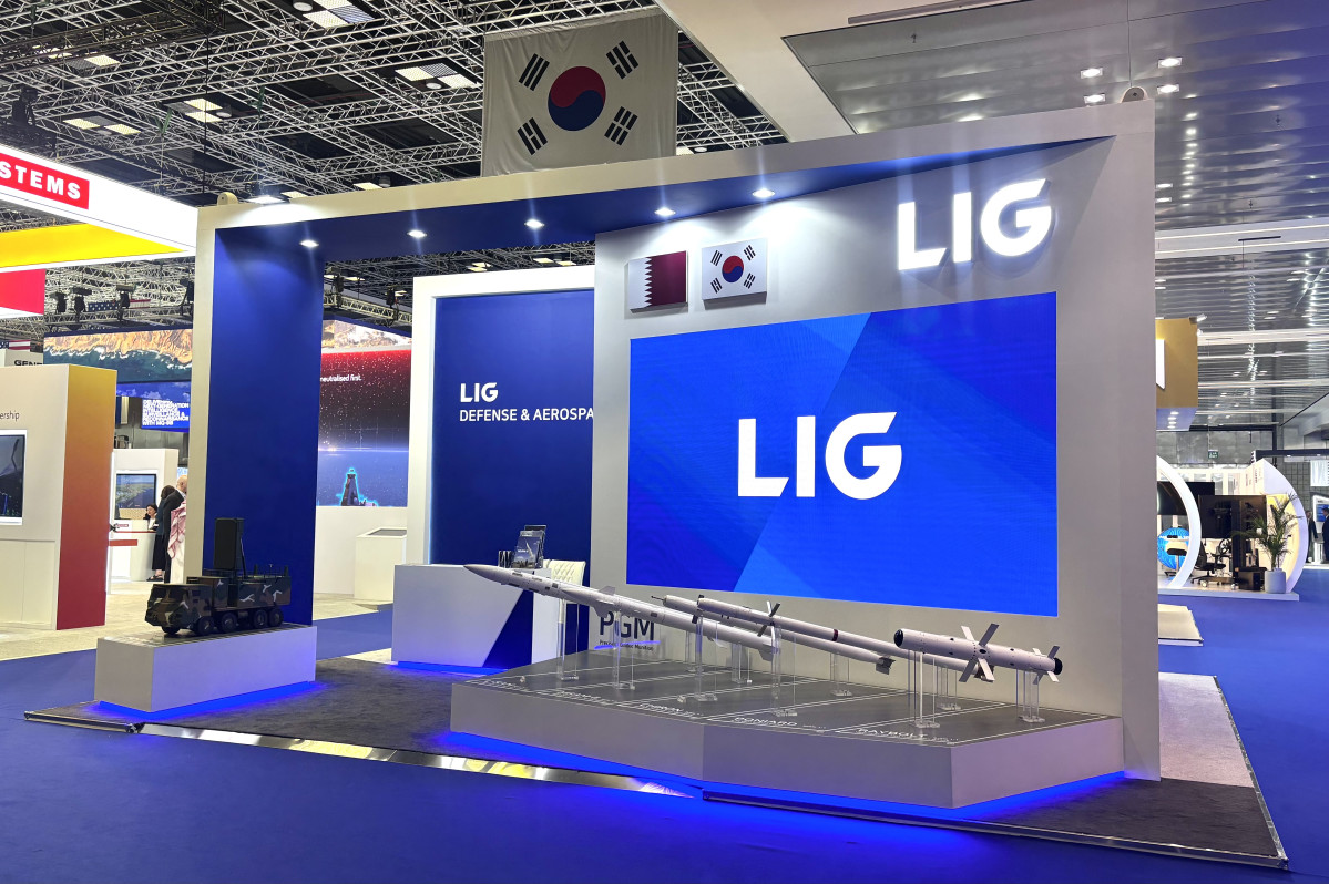 ▲LIG넥스원이 처음으로 카타르 방산전시회 'DIMDEX 2026'에 참가했다. 전시장에 마련된 부스의 모습. (LIG넥스원)