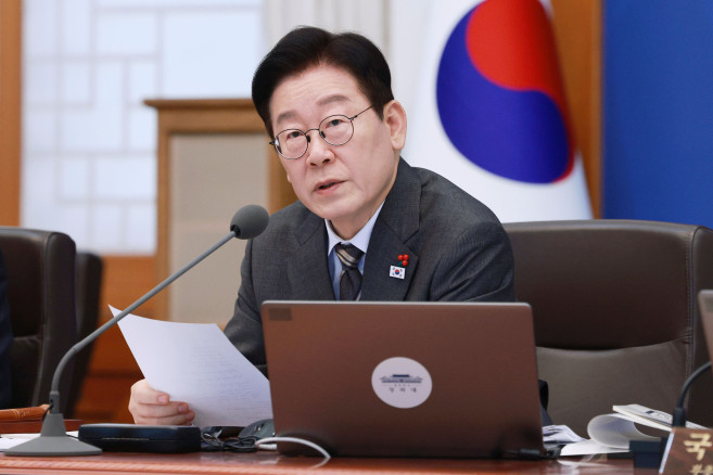 ▲이재명 대통령이 20일 청와대에서 열린 국무회의에서 발언하고 있다.  (연합뉴스)