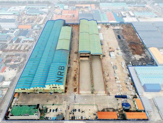 ▲군산시 오식도동 소재 약 3만6000평 규모의 엔알비 제3공장 전경 사진 (사진제공 = 엔알비)