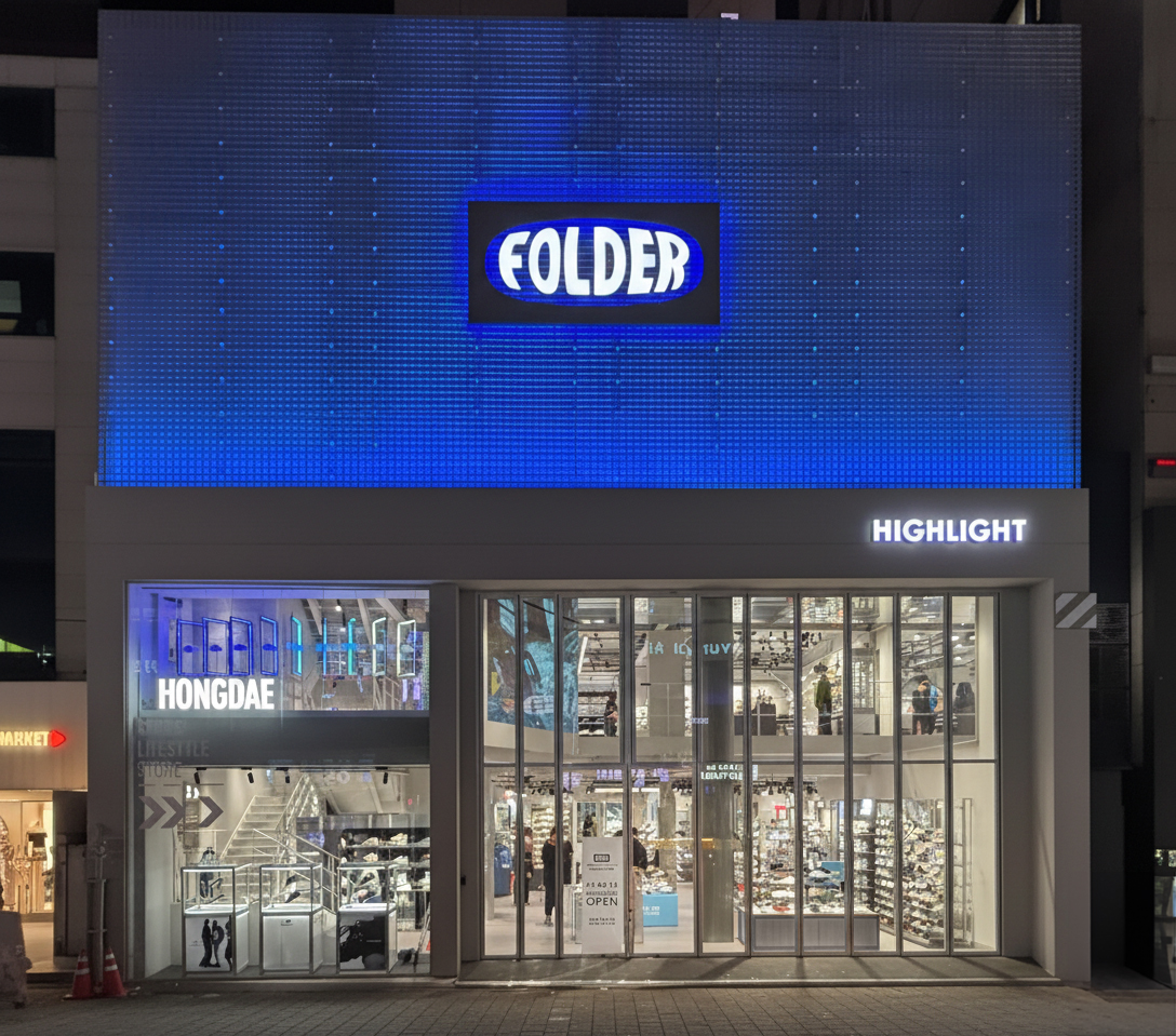 ▲폴더 홍대 하이라이트 매장 (사진제공=이랜드월드)