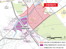 ▲양재·개포 ICT 특정개발 진흥지구 위치도 (서울시)