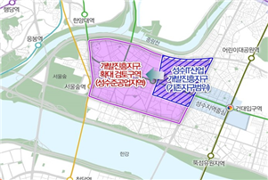 ▲성수 IT문화콘텐츠 산업·유통개발진흥지구 위치도 (서울시)