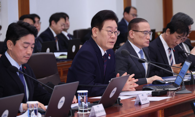 ▲이재명 대통령이 22일 청와대에서 열린 수석보좌관회의에서 발언하고 있다. (연합뉴스)